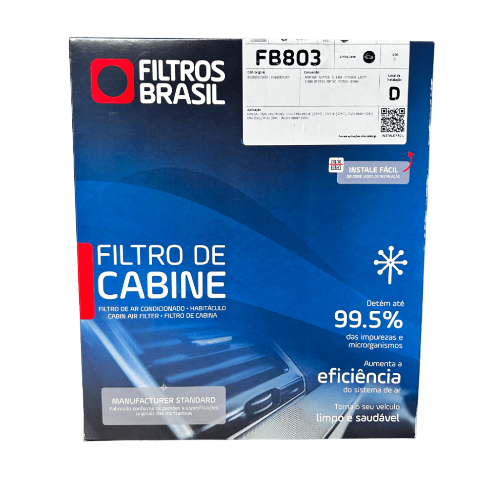 FILTRO DE AR DA CABINE - FILTROS BRASIL - FB803